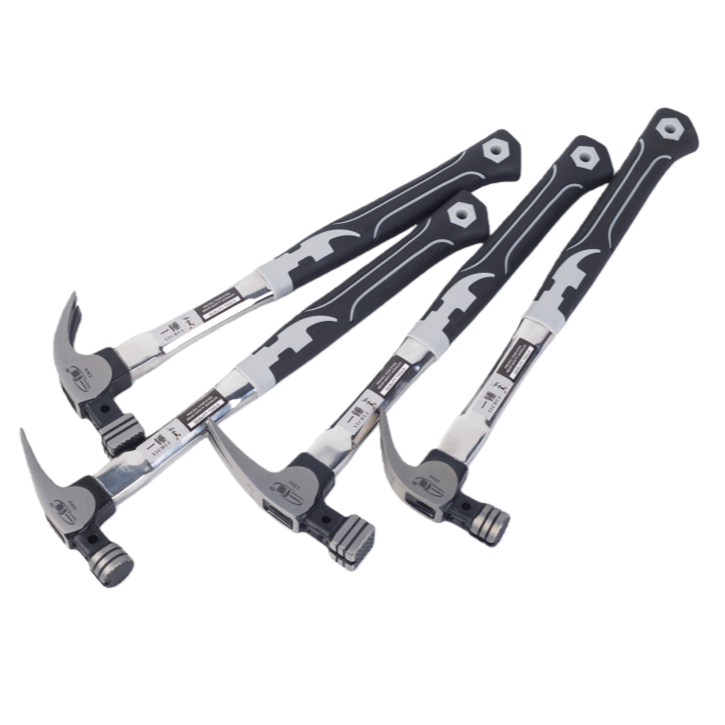 Black stainless steel handle claw hammer