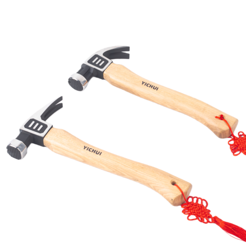 Walnut wood handle stainless steel claw hammer